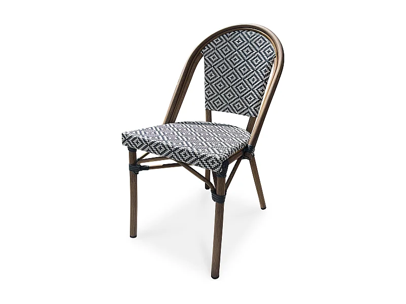 Fauteuil de jardin empilable en aluminium - bleu
