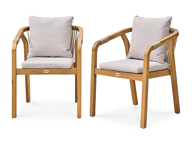 Lot composé de 2 fauteuils de jardin SERENA-FT