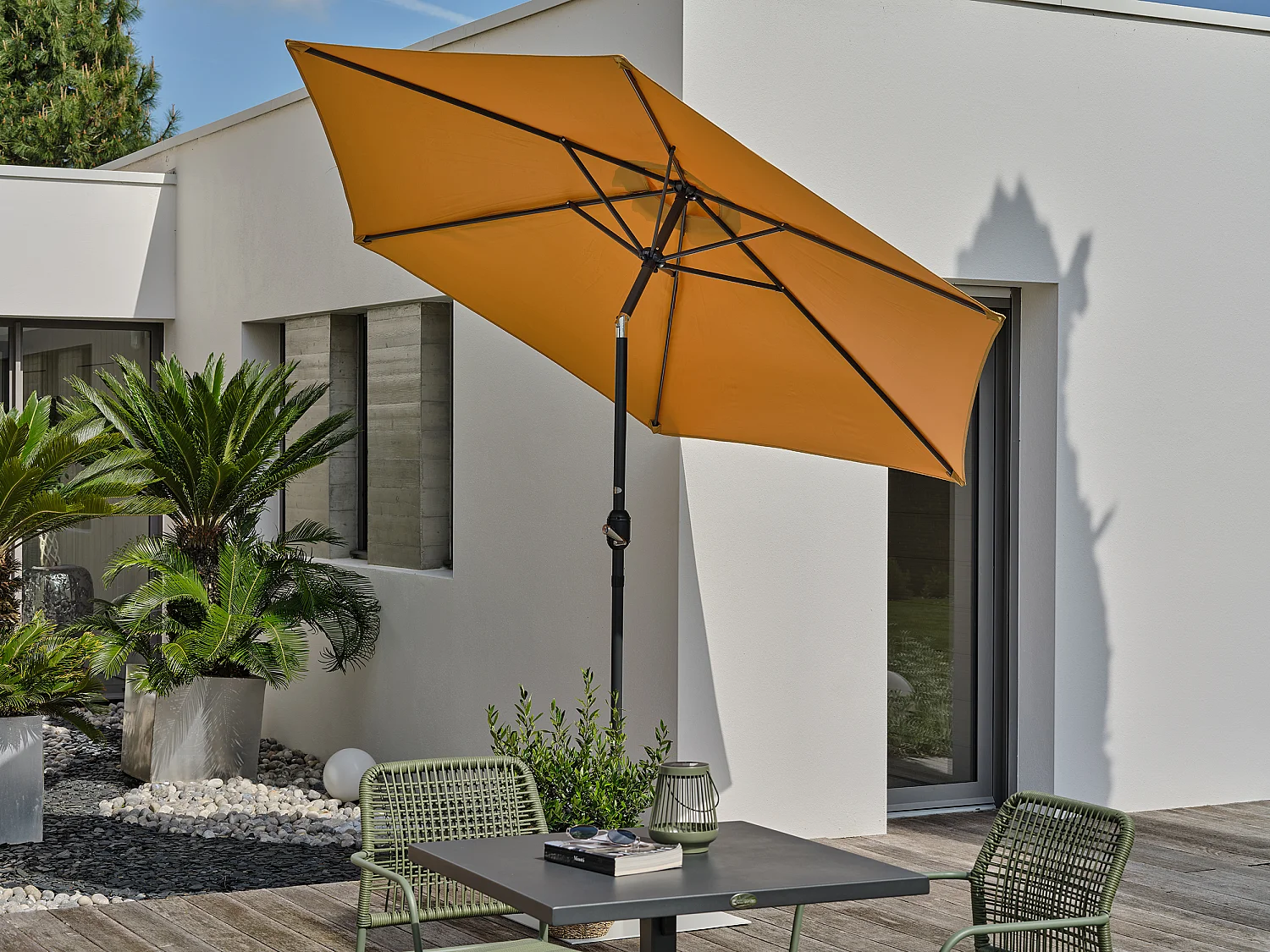 Ombrellone con manovella, in alluminio