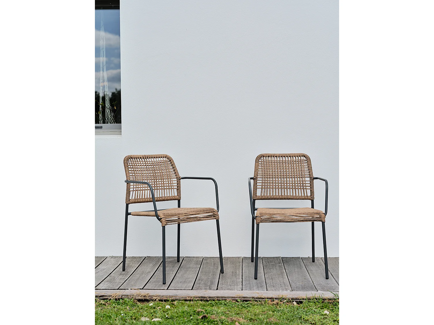 Conjunto de 2 poltronas de jardim