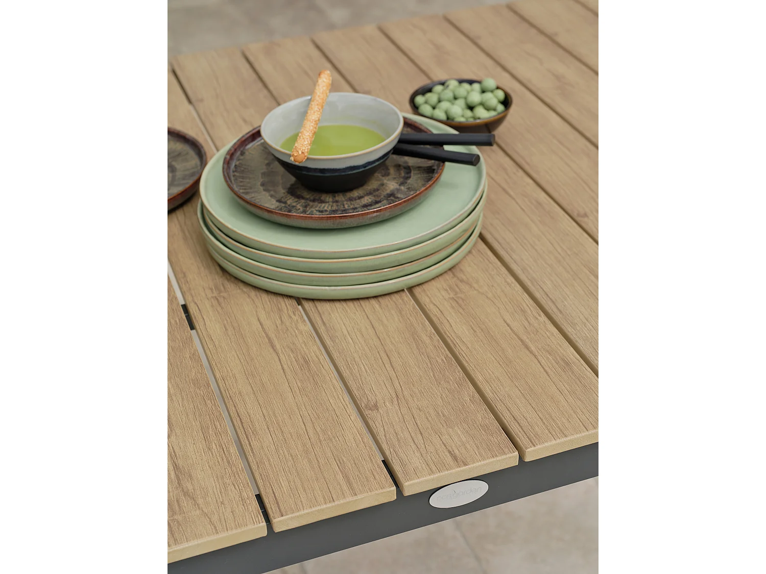 Ensemble repas de jardin 4 places en aluminium  - BOSTON