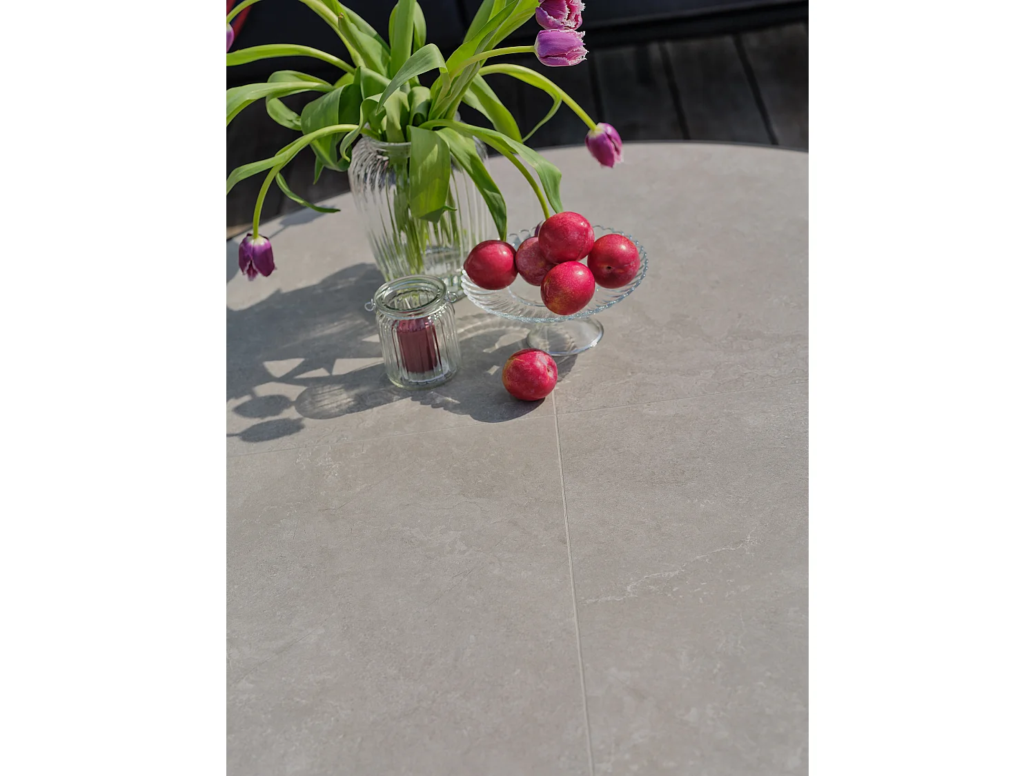 Salotto da giardino 5 posti in alluminio corda intrecciata