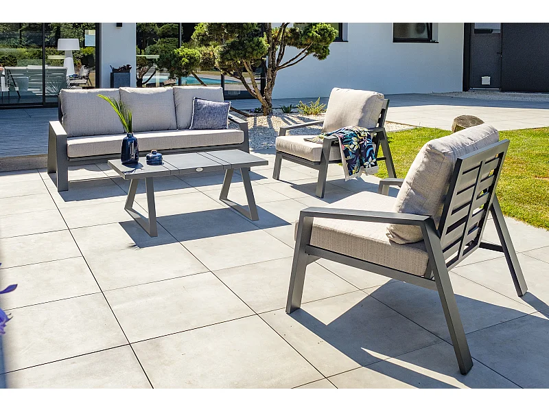 Salón de jardín 5 plazas de aluminio