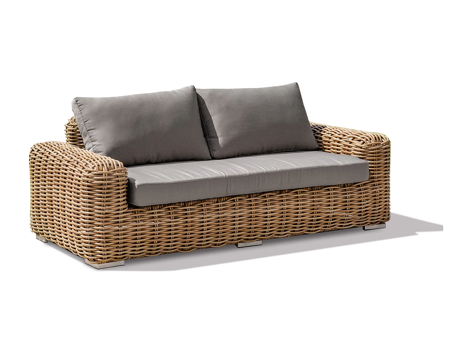 Divano da giardino 2 posti in resina intrecciata