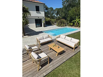 Loungeset andere (hars, hout, PVC)