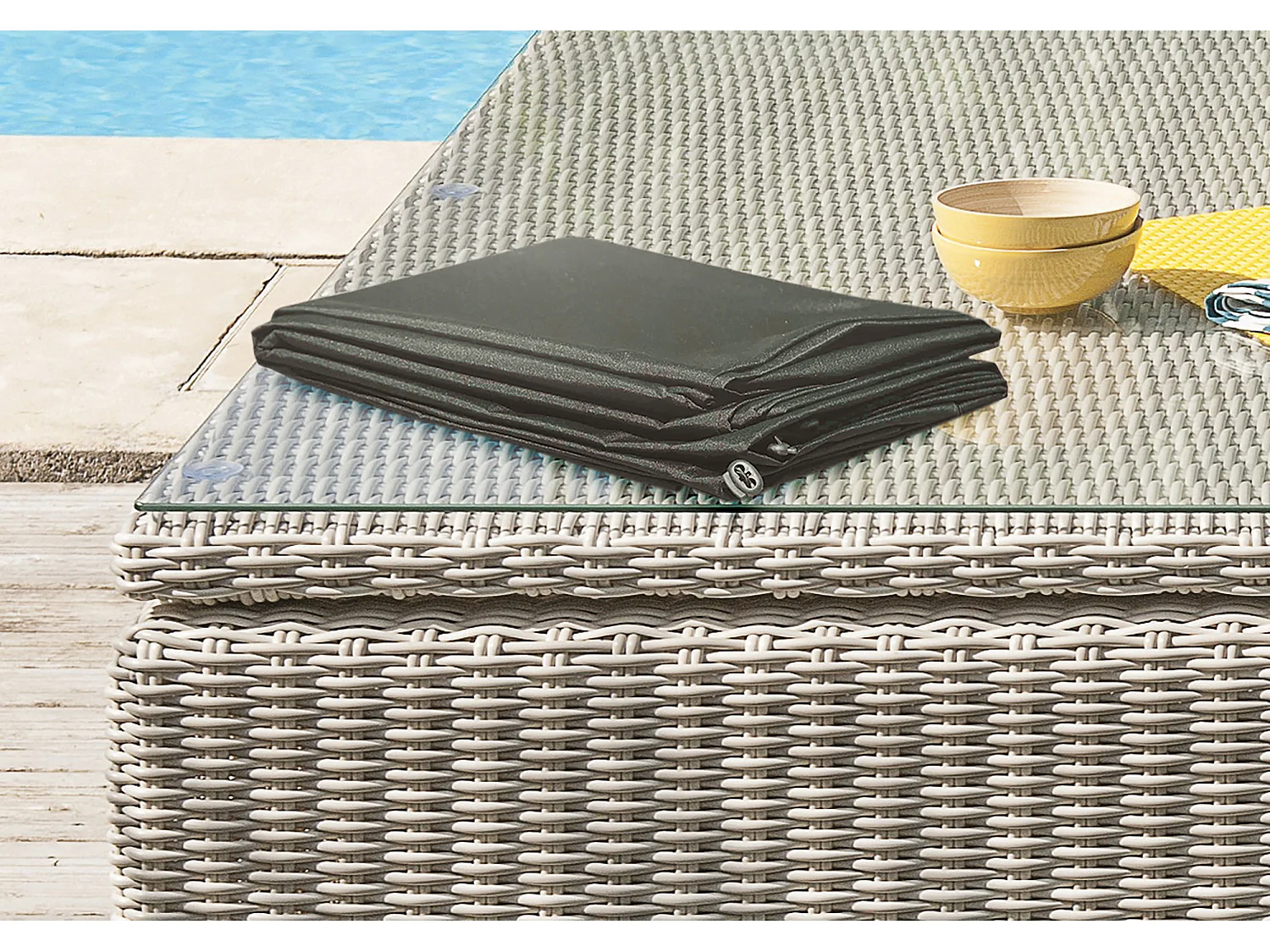 Housse de protection pour table de jardin en polyester