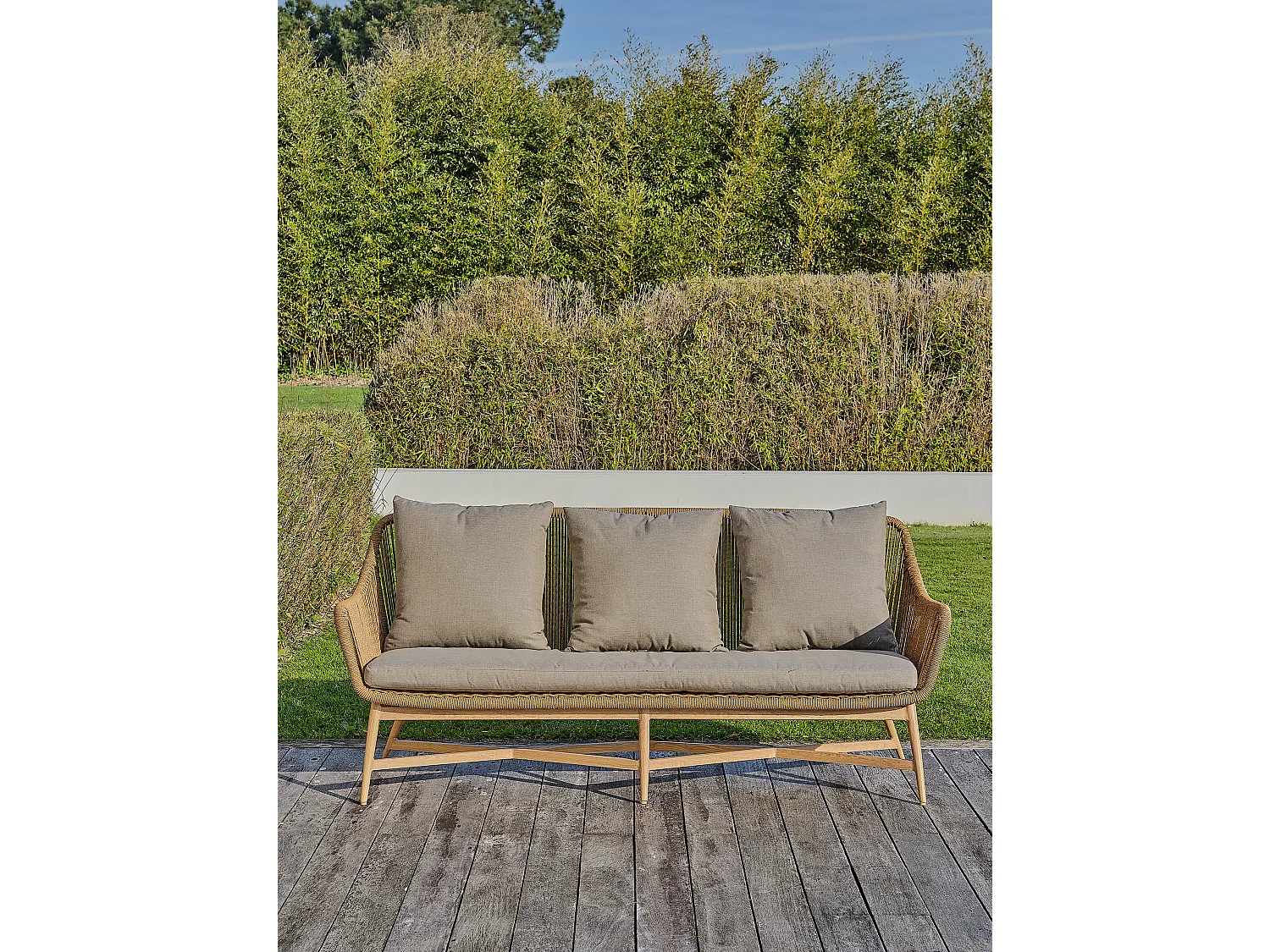 Set di mobili da giardino bassi da 5 posti in alluminio