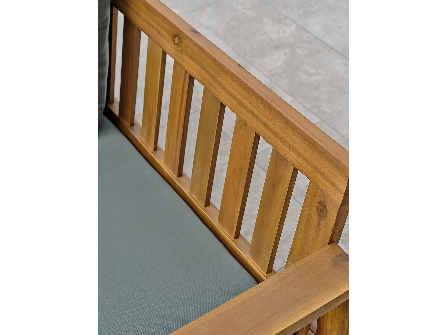 Salon bas de jardin 4 places en bois d'acacia