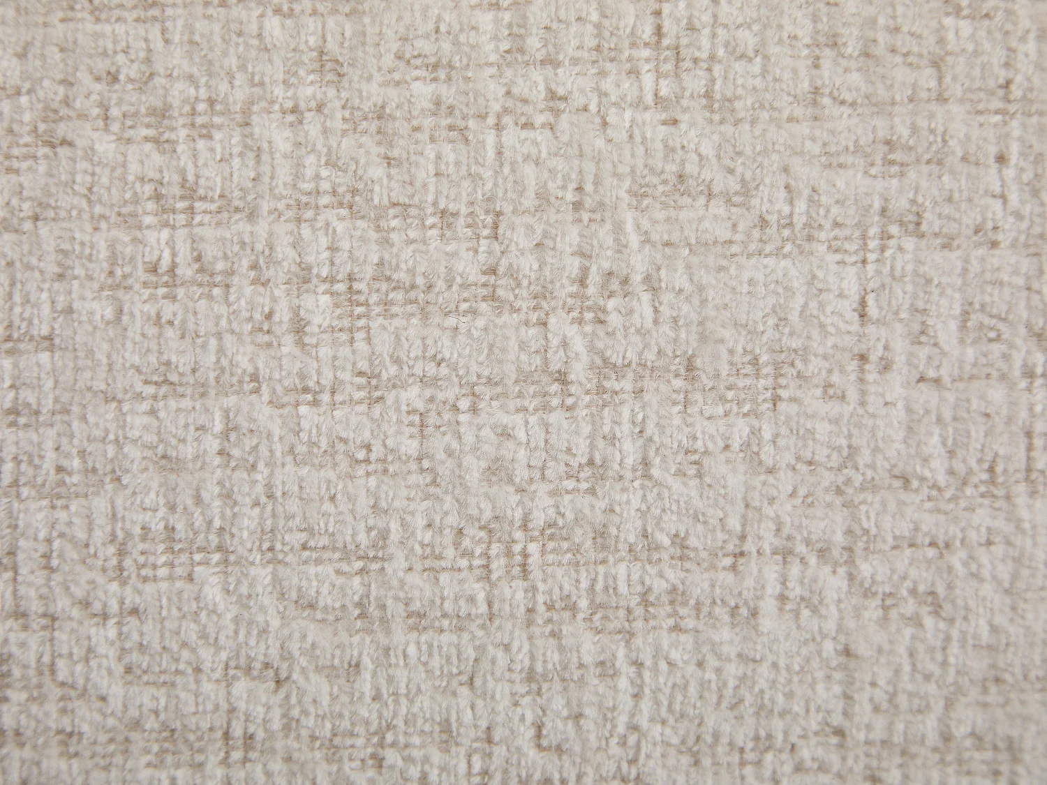 Canapé 3 places et fauteuil en tissu chenille beige GORAZI