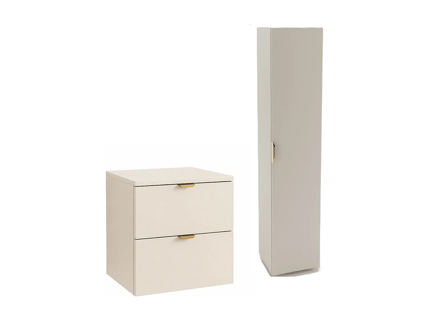 Ensemble de salle de bain en cachemire 60 cm Armoire avec plateau Colonne Orio