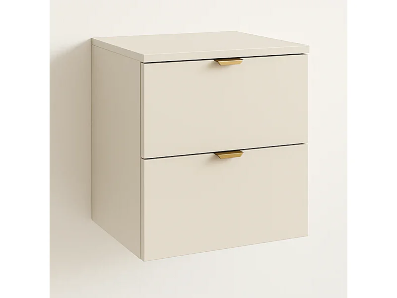 Ensemble de salle de bain en cachemire 60 cm Armoire avec plateau Colonne Orio