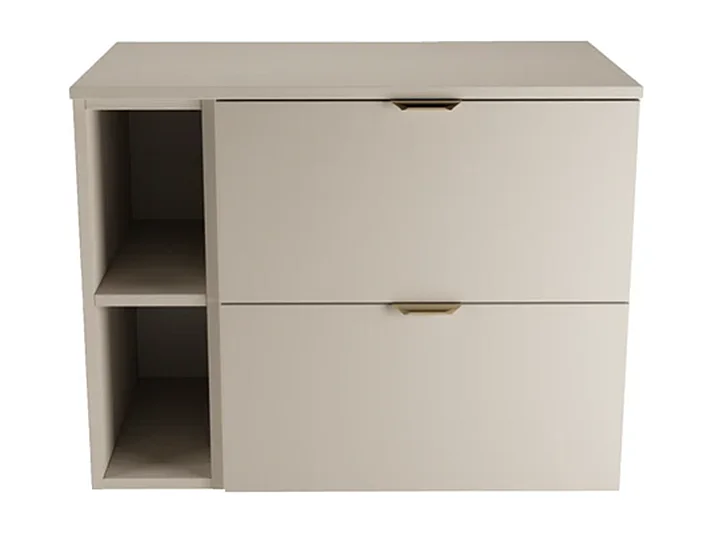 Set da bagno in cashmere 80 cm Mobile con ripiano Scaffale Colonna Orio