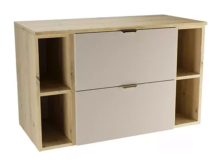 Badkamerset 100 cm Kast met werkblad Rekken Kolom Eiken Artisan / Kasjmier Orio