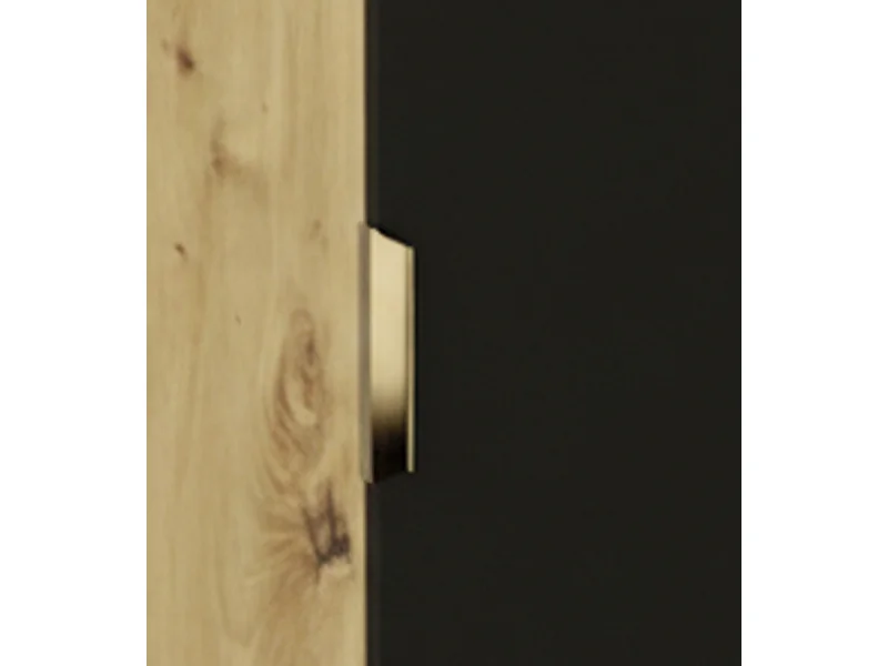 Badezimmer-Set 120 cm Schrank mit Waschtisch Säule Eiche Artisan / Schwarz Orio