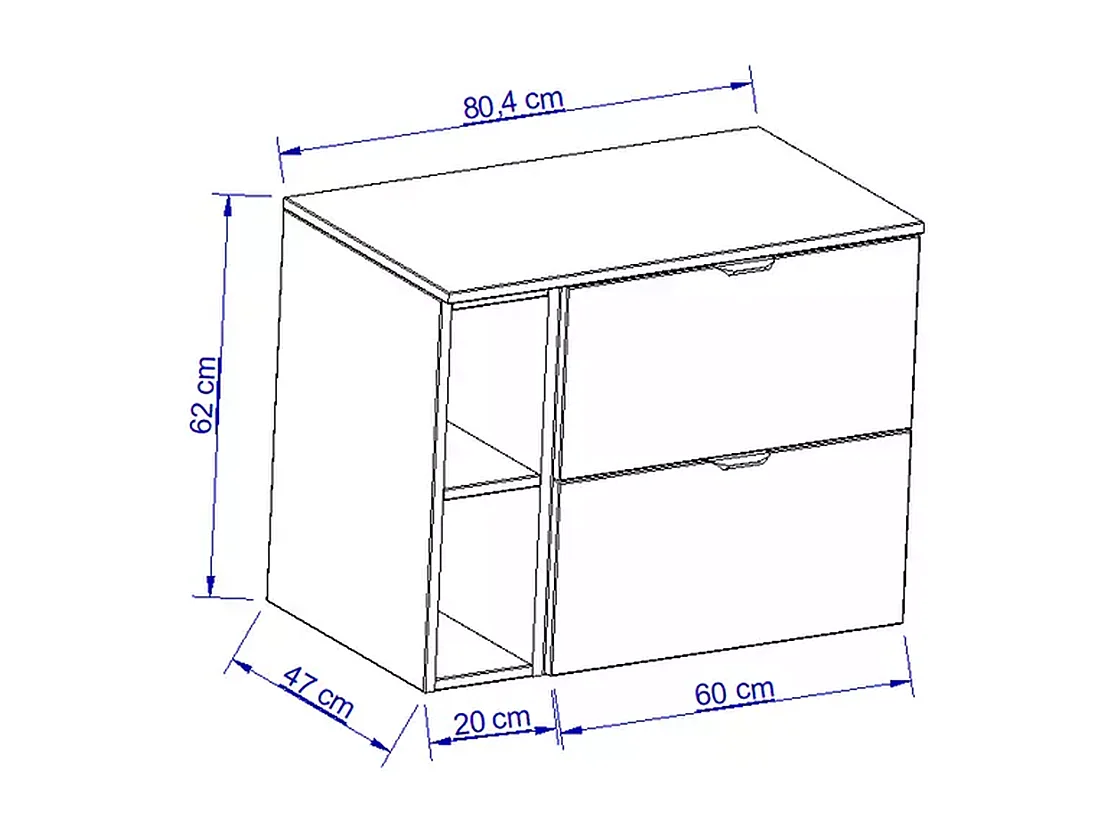 Conjunto para baño 80 cm Armario con encimera, estantería y lavabo Roble Artisan / Cachemira Orio