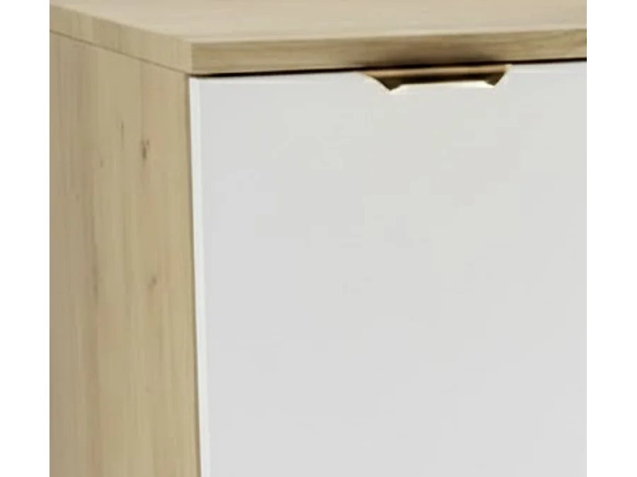 Ensemble pour salle de bain 60 cm Armoire avec plan de travail et lavabo 2 portes Chêne Artisan / Blanc Orio