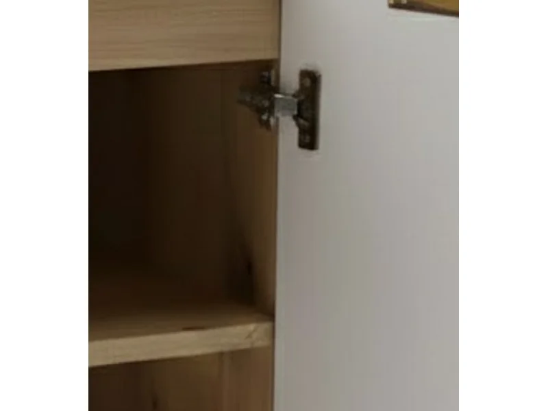 Badkamerset 60 cm Kast met blad en wastafel 2 deuren Eiken Artisan / Zwart Orio