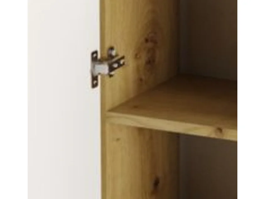 Badezimmerschrank Hochschrank 1 Tür Eiche Artisan / Weiß Orio