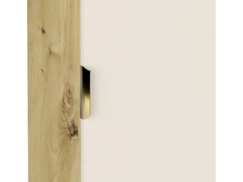 Armoire de salle de bain colonne haute 120 cm 1 porte cachemire / noyer