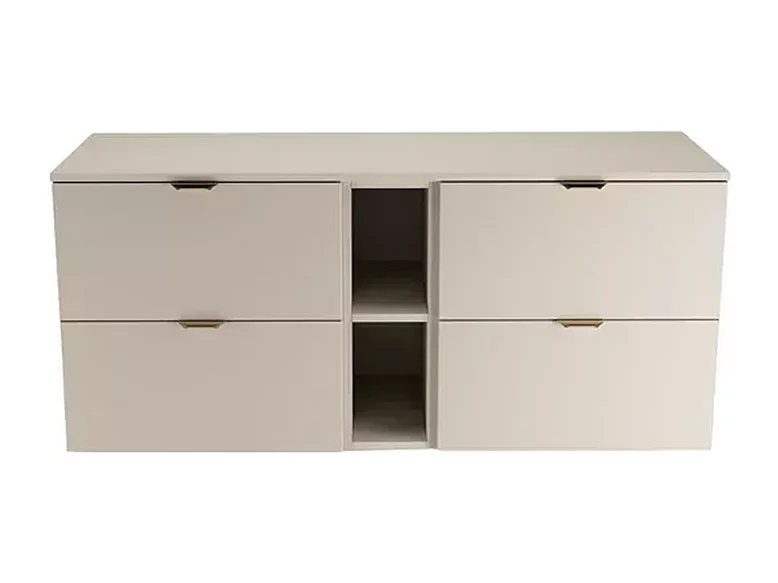 Kaschmir-Badezimmerset 140 cm Schrank mit Arbeitsplatte und Regal Orio