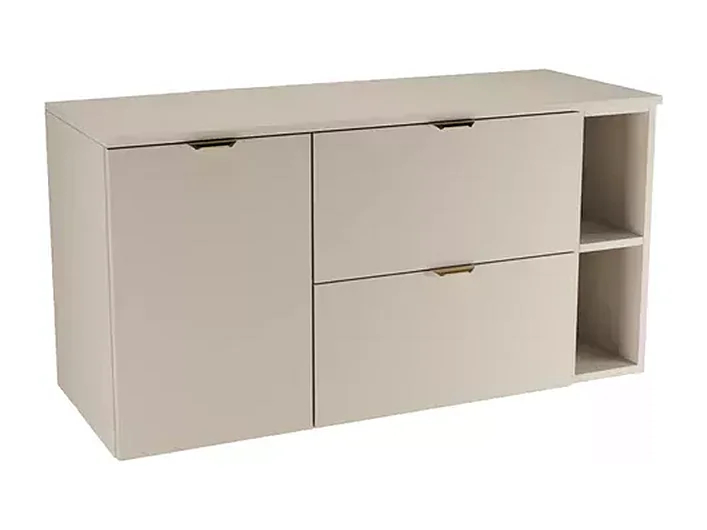 Kaschmir-Badezimmerset 120 cm Schrank mit Arbeitsplatte Schrank mit Korb Regal Orio