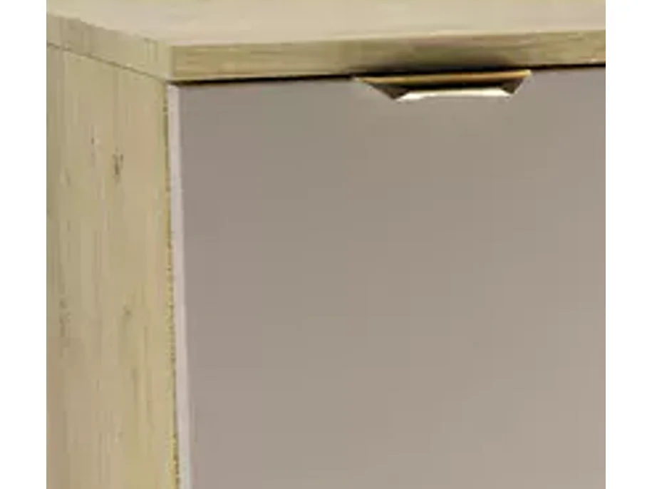 Waschbeckenunterschrank mit Arbeitsplatte 60 cm, 2 Türen, Eiche Artisan / Kaschmir Orio