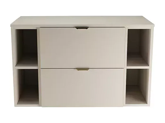 Kaschmir-Badezimmerset 100 cm Schrank mit Arbeitsplatte und Regalen Orio
