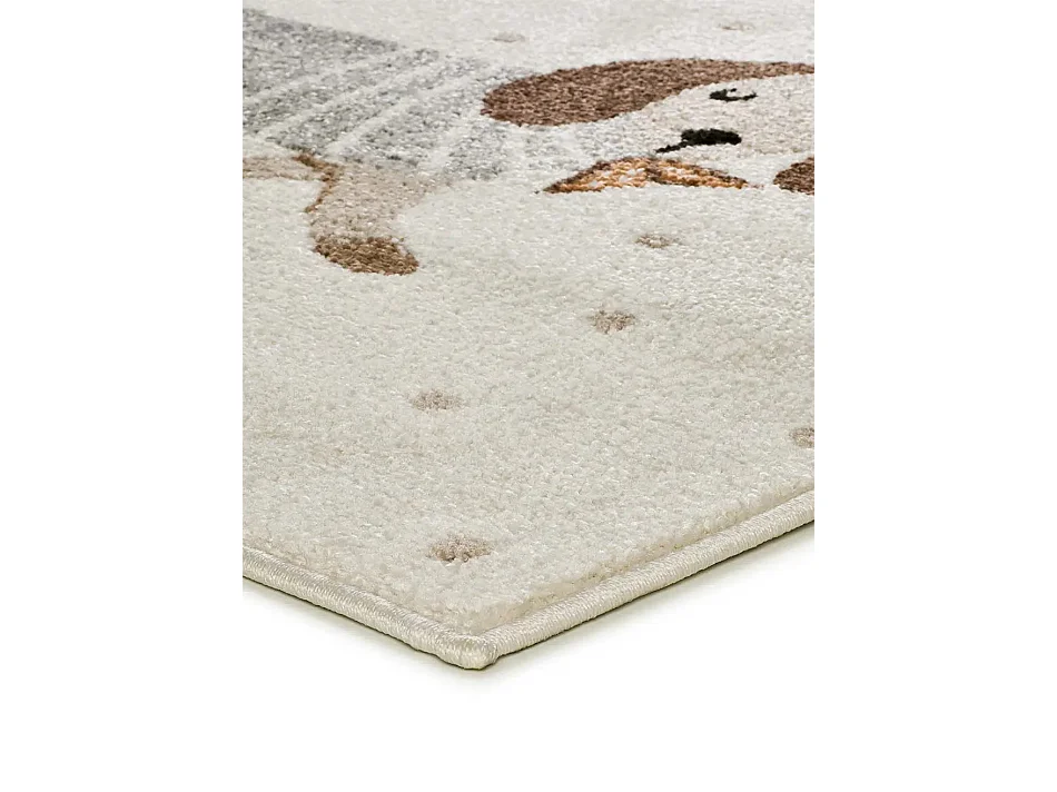 Tapis enfant - chiens saucisses - blanc - 120 x 170 cm - BEATS