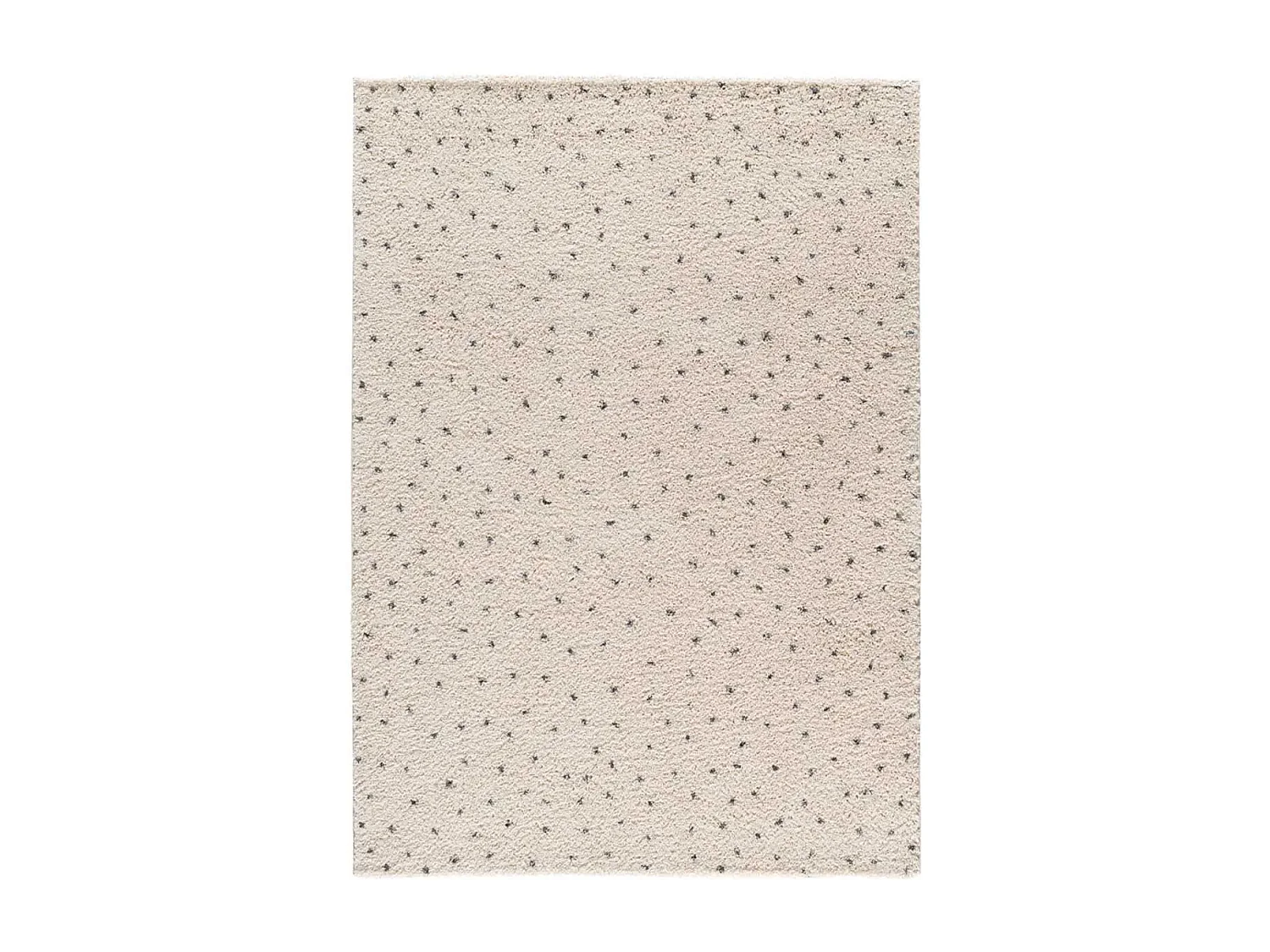 Tappeto interno - shaggy moderno - crema / nero - 120 x 180 cm - LUSH
