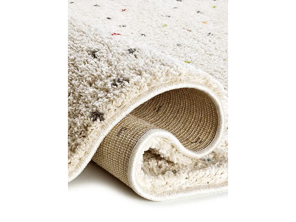 Tappeto interno - shaggy moderno - crema / multicolore - 160 x 230 cm - LUSH