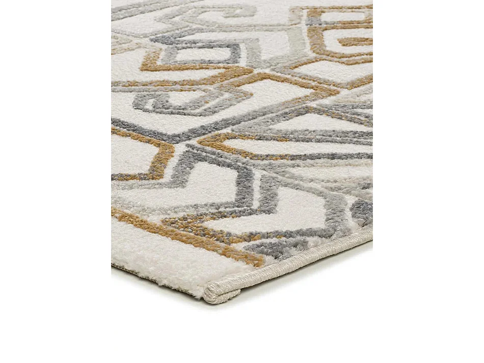Alfombra interior  - étnico con relieve - crema / multicolor - 160 x 230 cm - AMARA