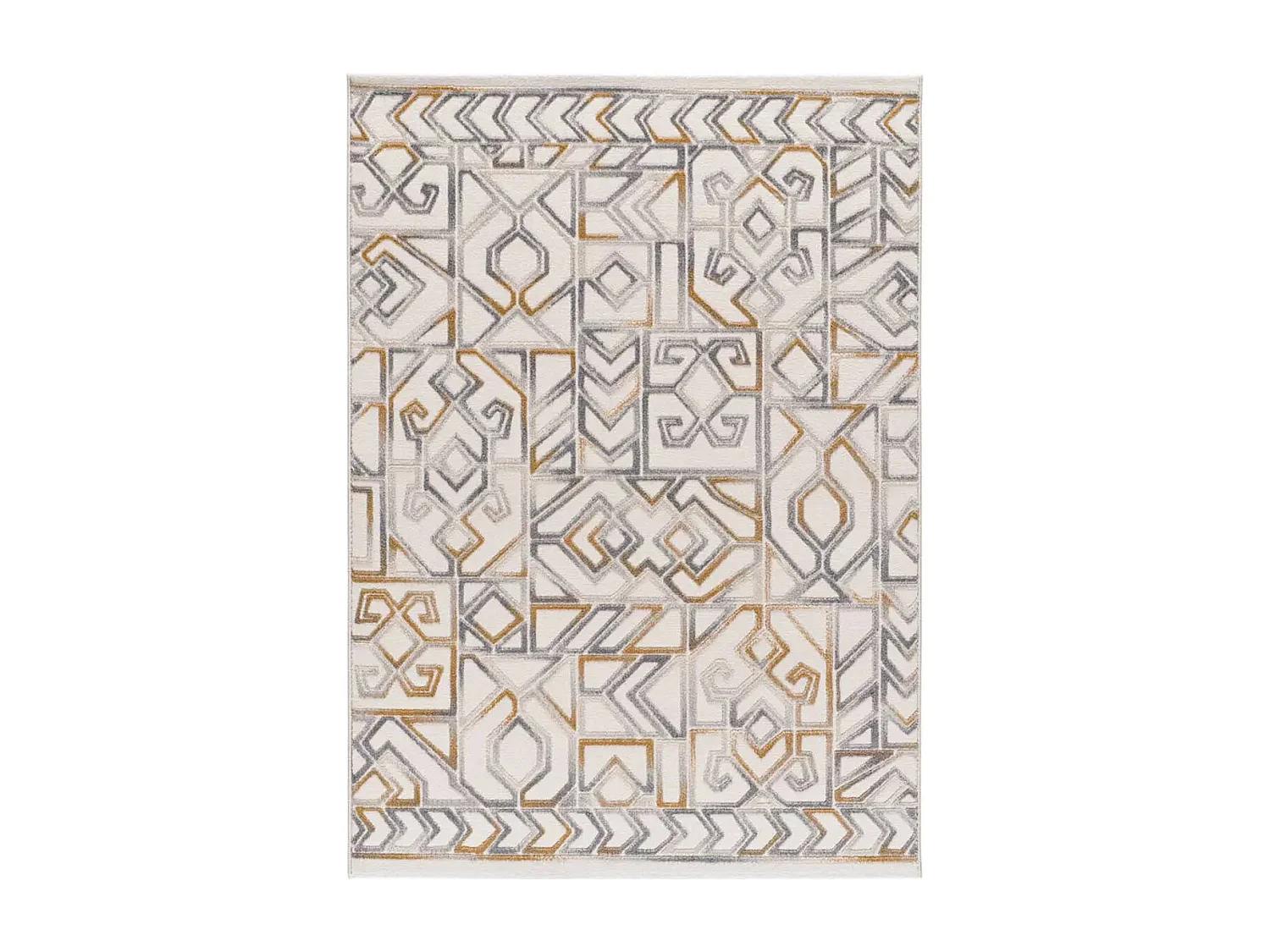 Tapis intérieur - ethnique avec relief - crème / multicolore - 160 x 230 cm - AMARA