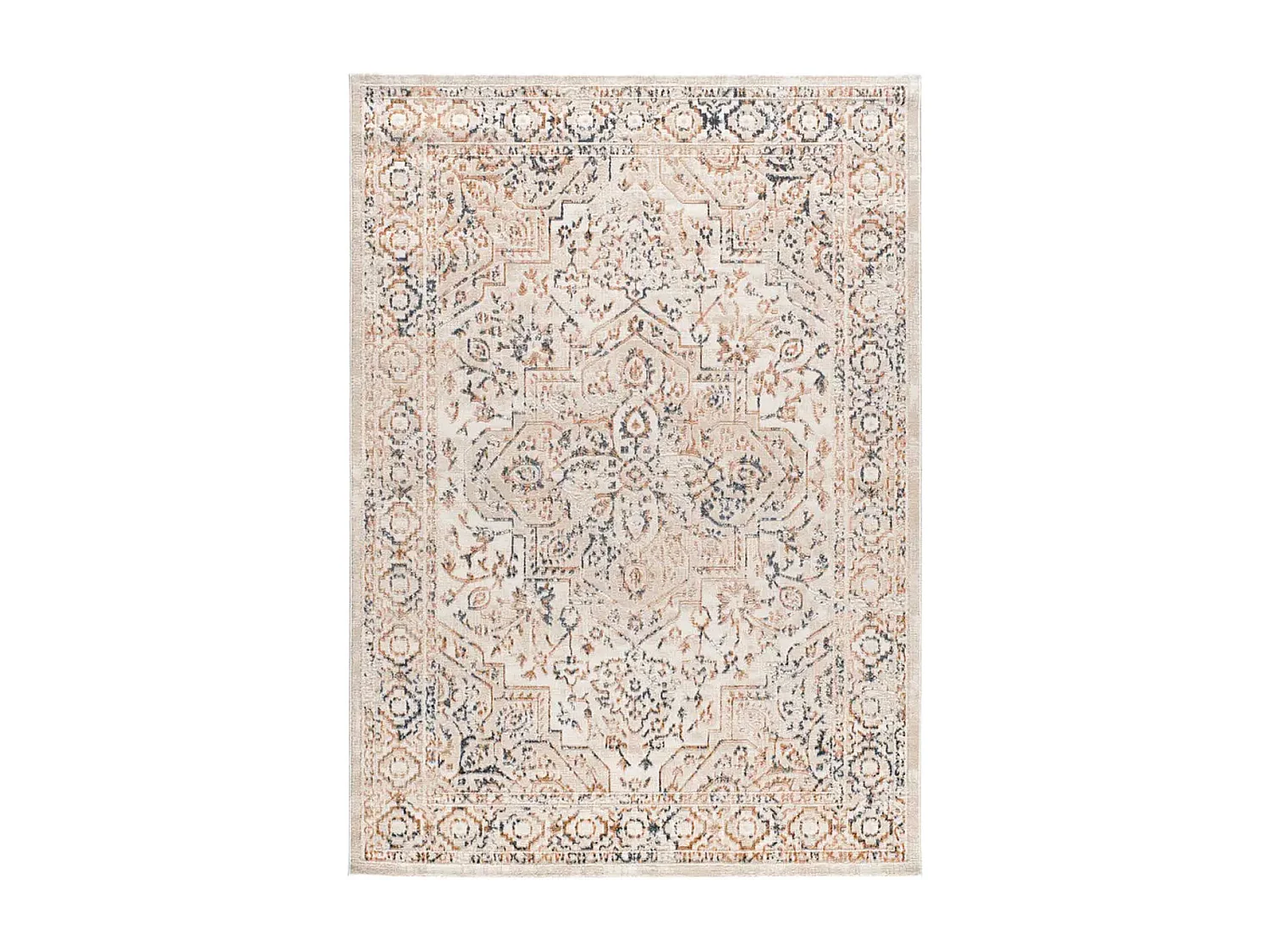 Laagpolig tapijt - vintage met reliëf - veelkleurig - 134x200 cm - KEOPS