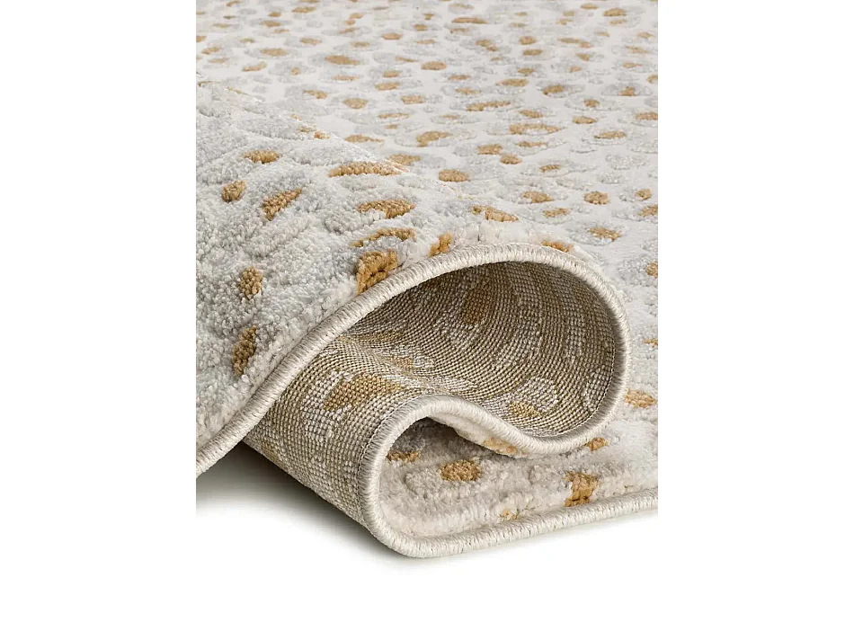 Tapis intérieur - moderne avec relief - gris / crème - 160 x 230 cm - AMARA