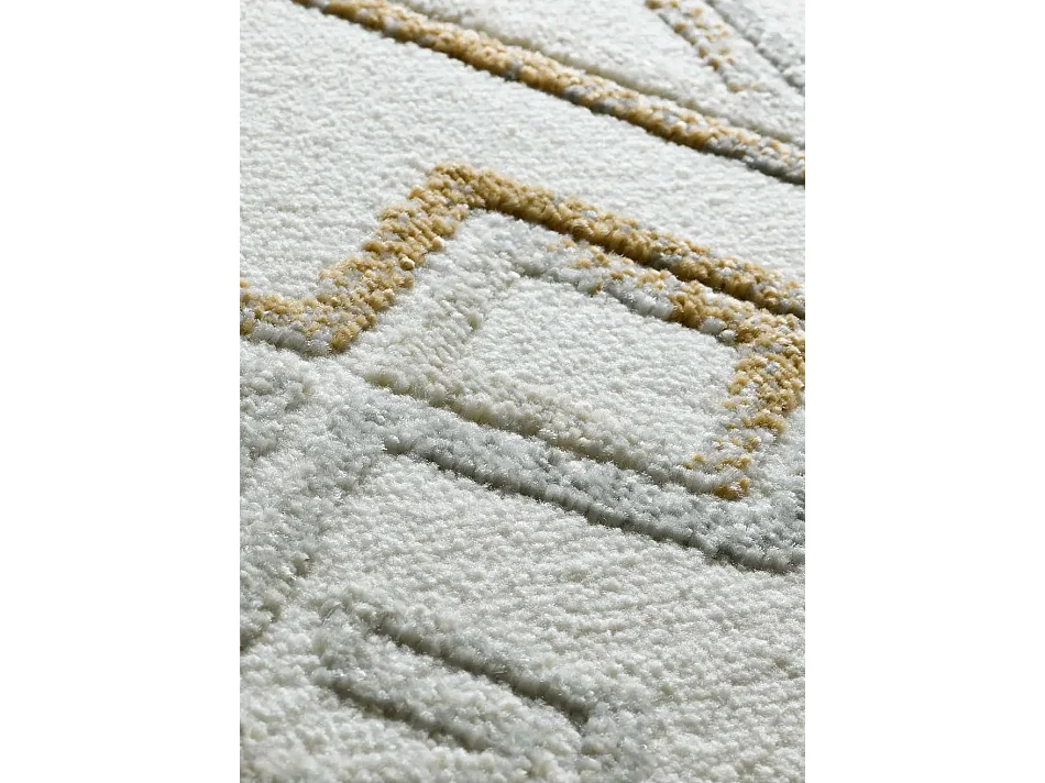 Alfombra interior  - étnico con relieve - crema / multicolor - 133 x 190 cm - AMARA