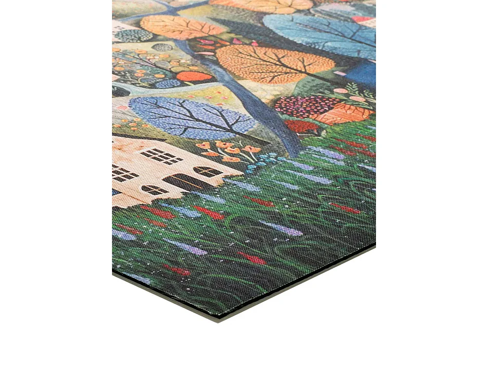 Keukentapijt - landschapstekeningen - veelkleurig - 52x200 cm - RICCI