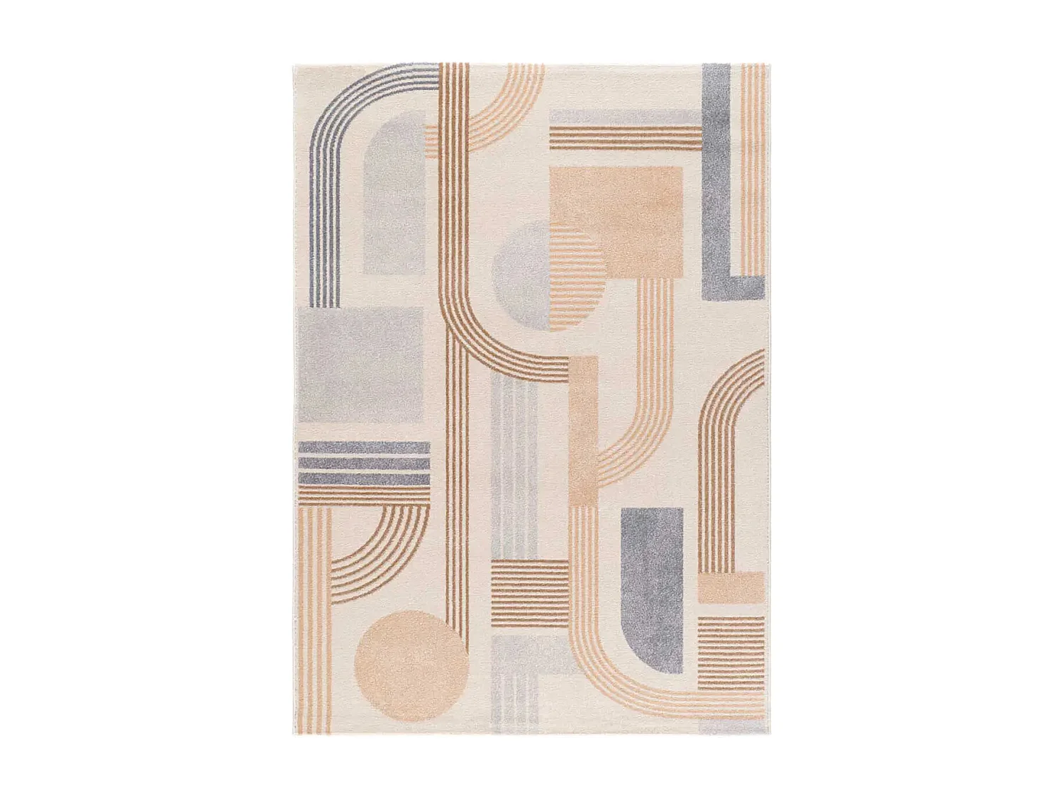 Tapis intérieur - géométrique - beige / multicolore - 160 x 230 cm - ASTRA