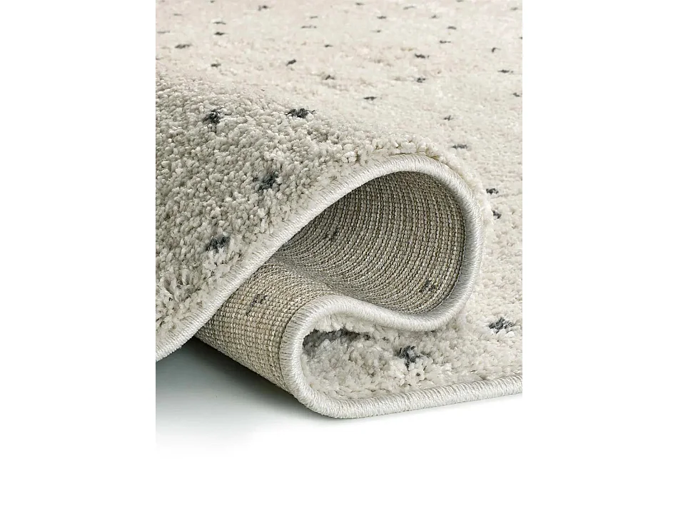 Tappeto interno - shaggy moderno - crema / nero - 200 x 290 cm - LUSH