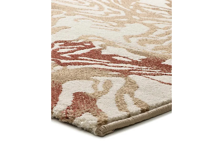Tapis intérieur - abstrait - rouille / beige - 80 x 150 cm - ASTRA