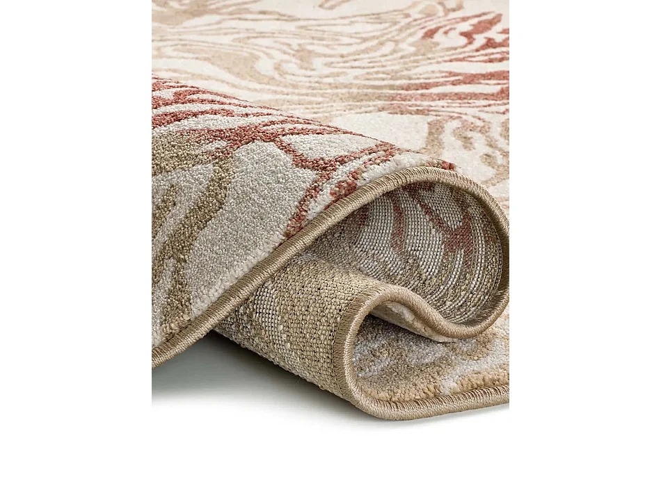 Tapis intérieur - abstrait - rouille / beige - 80 x 150 cm - ASTRA