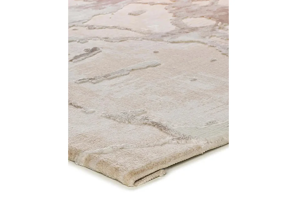 Tapis intérieur - effet marbre avec relief - beige - 154 x 230 cm - ORIS