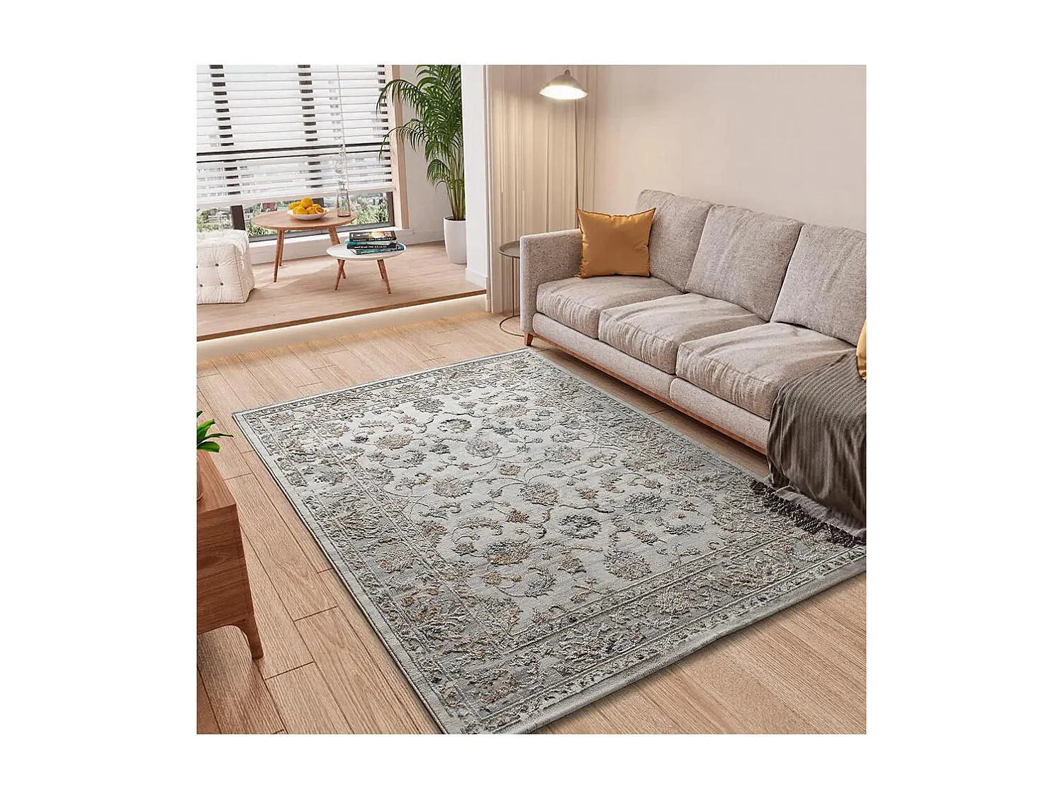 Laagpolig tapijt - vintage met reliëf - veelkleurig - 77x150 cm - KEOPS