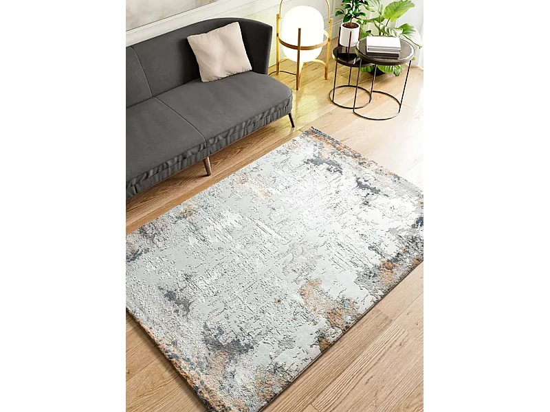 Tapis intérieur - abstrait avec relief - multicolore - 134 x 200 cm - KEOPS