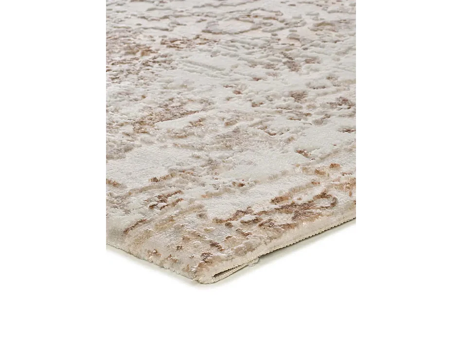 Tapis intérieur - abstrait avec relief - beige - 77 x 150 cm - ORIS