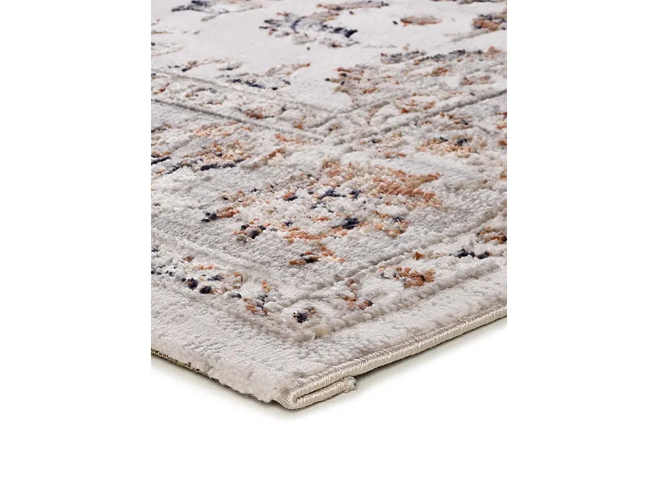 Laagpolig tapijt - vintage met reliëf - veelkleurig - 134x200 cm - KEOPS