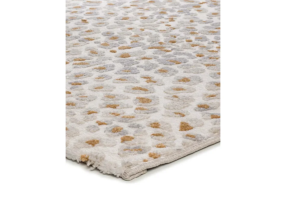 Alfombra interior  - moderno con relieve - gris / crema - 80 x 150 cm - AMARA