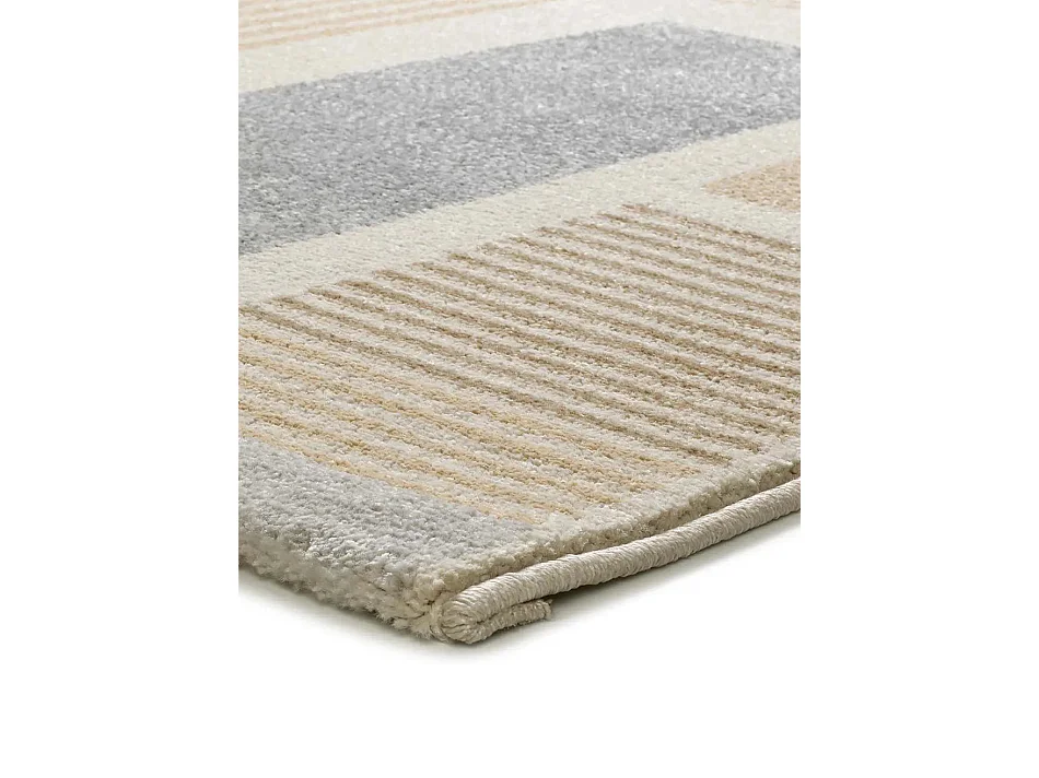 Tapis intérieur - géométrique - beige / multicolore - 80 x 150 cm - ASTRA