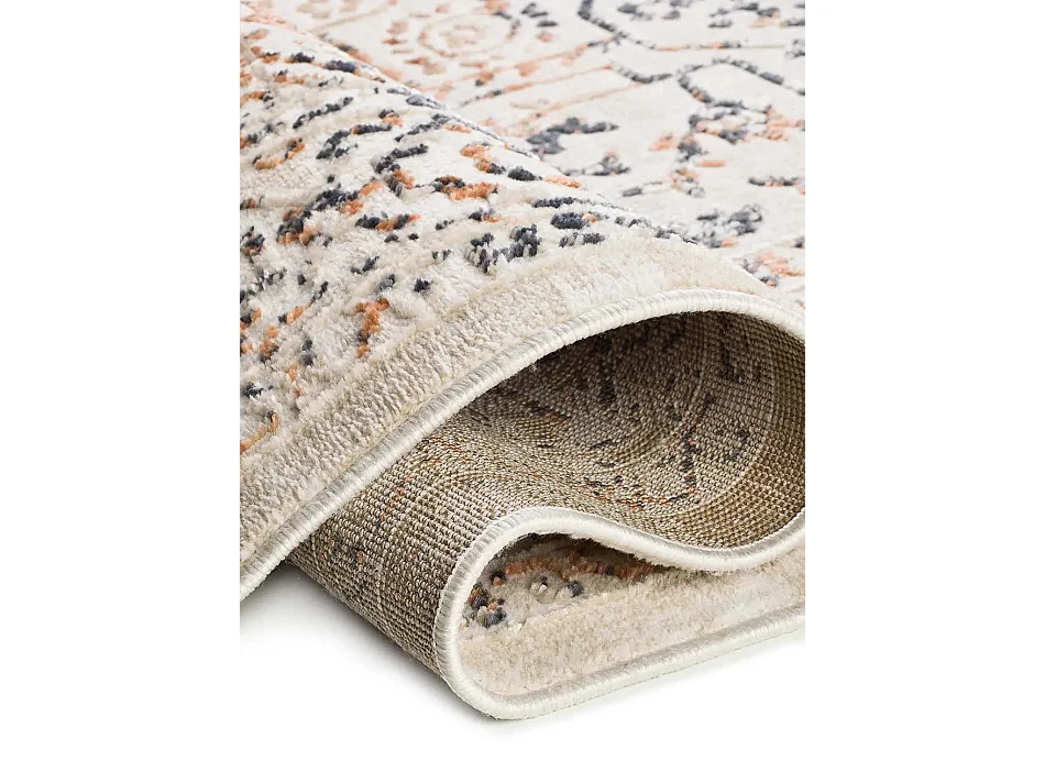 Laagpolig tapijt - vintage met reliëf - veelkleurig - 154x230 cm - KEOPS