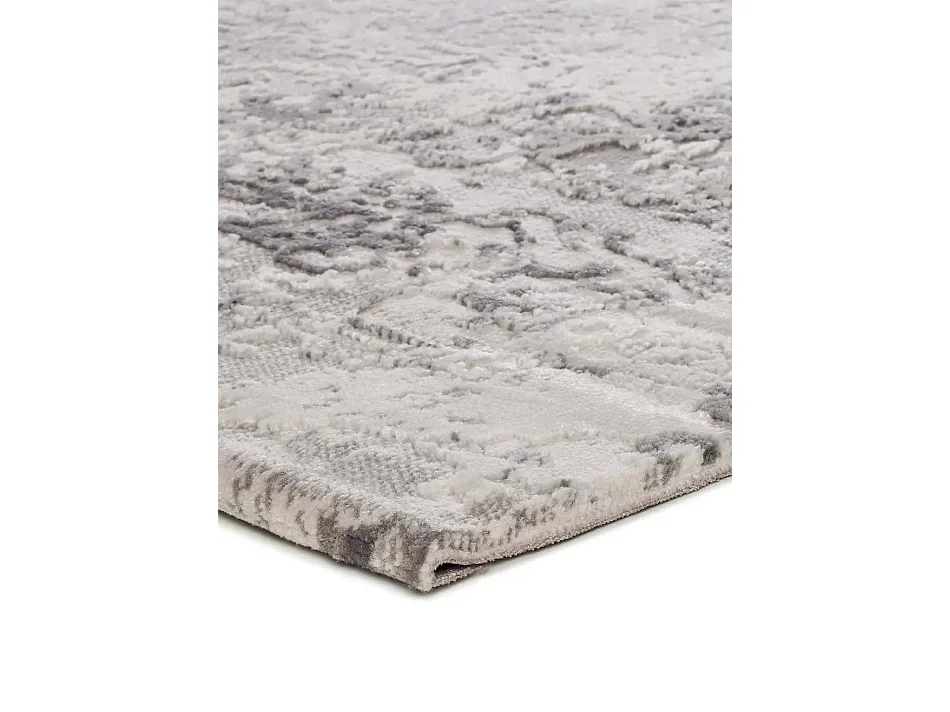 Tapis intérieur - abstrait avec relief - gris - 115 x 170 cm - ORIS