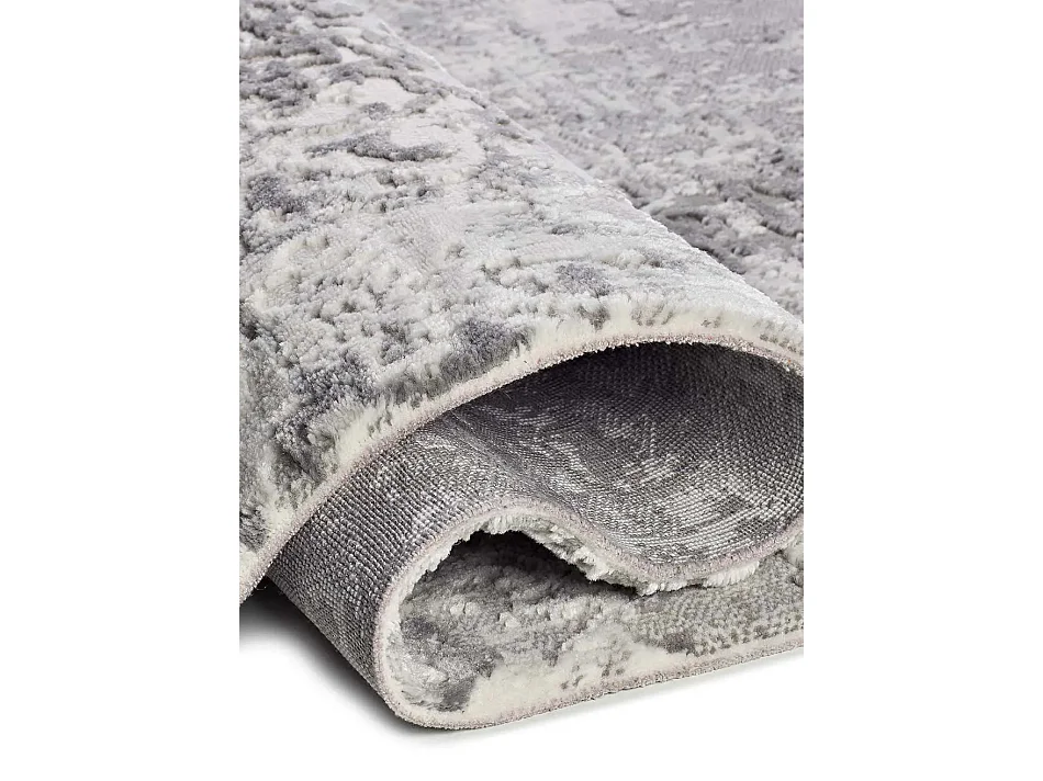 Tapis intérieur - abstrait avec relief - gris - 154 x 230 cm - ORIS